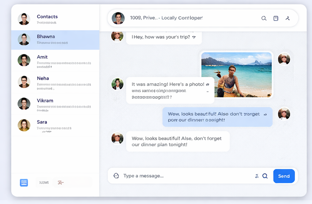 Private Memory Chat Application